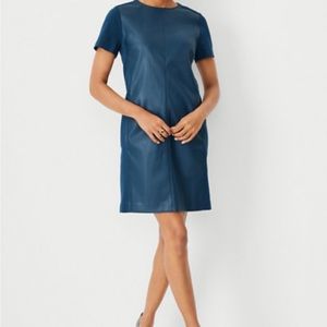 Ann Taylor faux leather dress